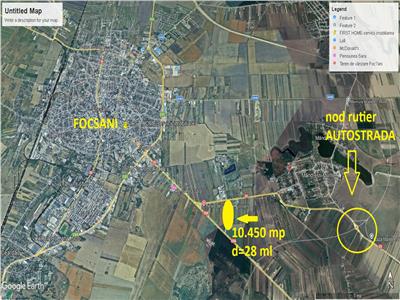 Teren 10.450 mp, D=28 ml, langa AUTOSTRADA A7